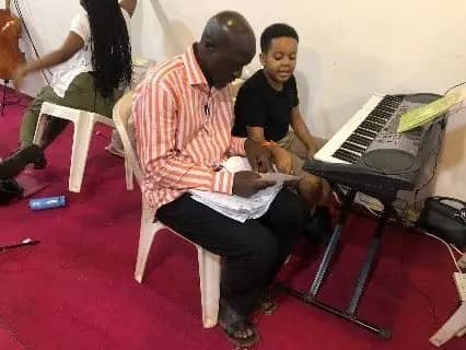 One-to-one at the keyboard with the Director